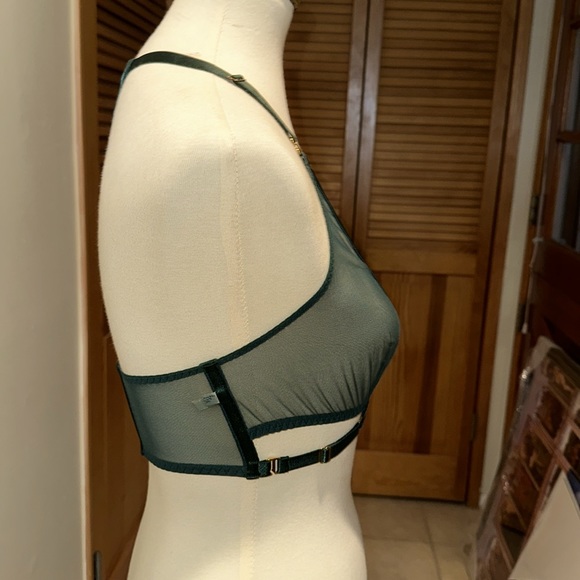 Bordelle Art Deco mesh bra Green - Picture 7 of 9